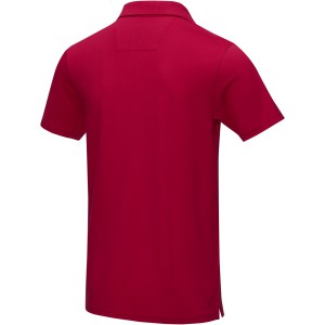Graphite short sleeve men's GOTS organic polo, Red (Polo shirt, 90-100% cotton)