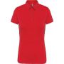 LADIES' SHORT SLEEVED JERSEY POLO SHIRT, Red