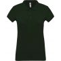 LADIES? SHORT-SLEEVED PIQU POLO SHIRT, Forest Green