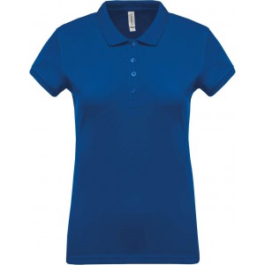 LADIES? SHORT-SLEEVED PIQU POLO SHIRT, Light Royal Blue (Polo shirt, 90-100% cotton)