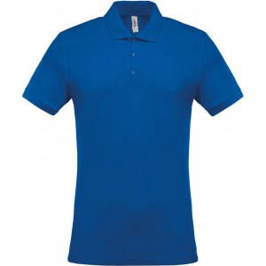 MEN'S SHORT-SLEEVED PIQU POLO SHIRT, Light Royal Blue (Polo shirt, 90-100% cotton)