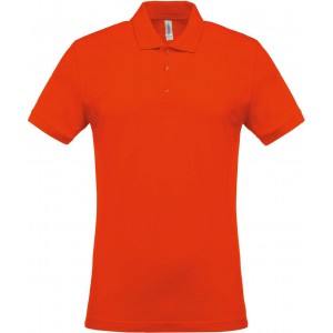 MEN'S SHORT-SLEEVED PIQU POLO SHIRT, Orange (Polo shirt, 90-100% cotton)
