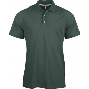 MEN'S SHORT-SLEEVED POLO SHIRT, Forest Green (Polo shirt, 90-100% cotton)