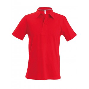 MEN'S SHORT-SLEEVED POLO SHIRT, Red (Polo shirt, 90-100% cotton)