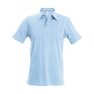 MEN'S SHORT-SLEEVED POLO SHIRT, Sky Blue (Polo shirt, 90-100% cotton)