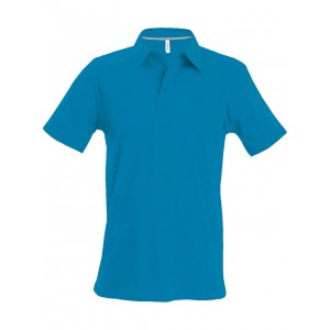 MEN'S SHORT-SLEEVED POLO SHIRT, Tropical Blue (Polo shirt, 90-100% cotton)