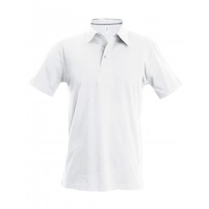 MEN'S SHORT-SLEEVED POLO SHIRT, White (Polo shirt, 90-100% cotton)