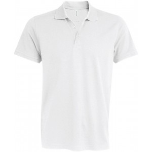 MIKE - MEN'S SHORT-SLEEVED POLO SHIRT, White (Polo shirt, 90-100% cotton)