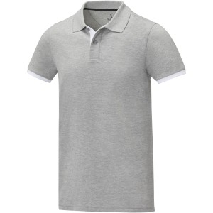 Morgan short sleeve men?s duotone polo, Heather grey (Polo shirt, 90-100% cotton)