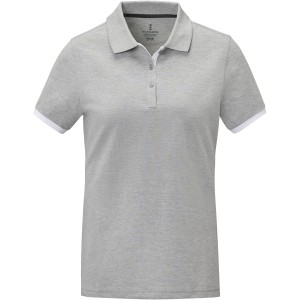 Morgan short sleeve women?s duotone polo, Heather grey (Polo shirt, 90-100% cotton)