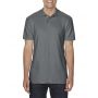 SOFTSTYLE(r) ADULT DOUBLE PIQUÉ POLO, Charcoal