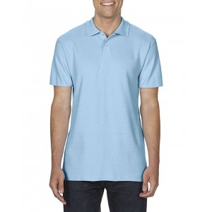 SOFTSTYLE(r) ADULT DOUBLE PIQU POLO, Light Blue (Polo shirt, 90-100% cotton)