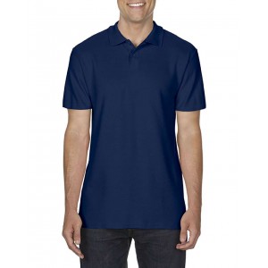 SOFTSTYLE(r) ADULT DOUBLE PIQU POLO, Navy (Polo shirt, 90-100% cotton)