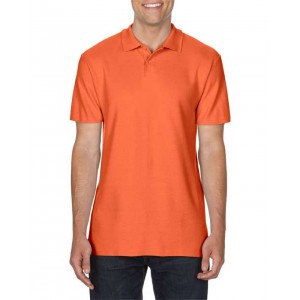 SOFTSTYLE(r) ADULT DOUBLE PIQU POLO, Orange (Polo shirt, 90-100% cotton)