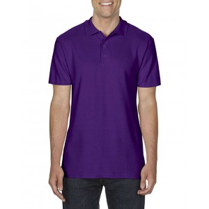 SOFTSTYLE(r) ADULT DOUBLE PIQU POLO, Purple (Polo shirt, 90-100% cotton)
