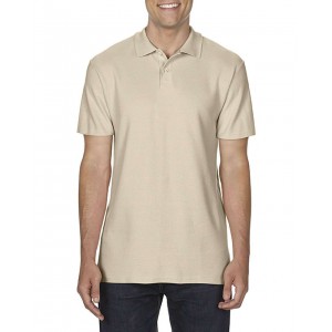 SOFTSTYLE(r) ADULT DOUBLE PIQU POLO, Sand (Polo shirt, 90-100% cotton)