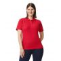 SOFTSTYLE(r) LADIES' DOUBLE PIQU POLO WITH 3 COLOUR-MATCHED BUTTONS, Red