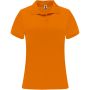Monzha short sleeve women's sports polo, Fluor Orange