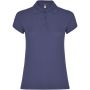 Star short sleeve women's polo, Blue Denim
