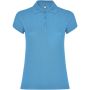 Star short sleeve women's polo, Turquois