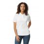 SOFTSTYLE(r) LADIES' DOUBLE PIQU POLO WITH 3 COLOUR-MATCHED BUTTONS, White