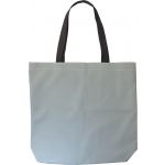 Polyester (100D) shopping bag Jordyn, silver (1015130-32)