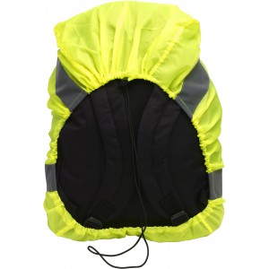 Polyester (190T) backpack cover Carrigan, yellow (Reflective items)