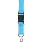 Polyester (300D) lanyard and key holder Bobbi, light blue (4161-18)