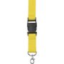 Polyester (300D) lanyard and key holder Bobbi, yellow