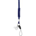 Polyester (300D) lanyard with PVC badge Ariel, blue (4164-05)
