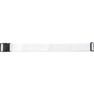 Polyester (300D) luggage belt Lisette, white (Travel items)