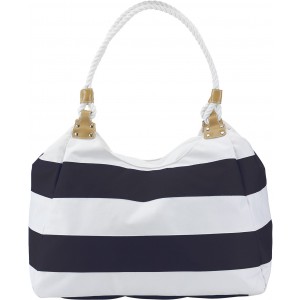 Polyester (600D) beach bag Christopher, blue/white (Beach bags)