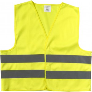 Polyester (75D) safety jacket Clara, yellow, S (Reflective items)