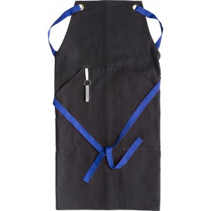 Polyester and cotton apron Liana, cobalt blue (Apron)