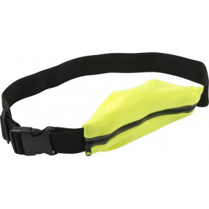 Polyester lycra (220 gr/m2) waist bag Bastian, fluor yellow (Waist bags)