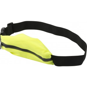 Polyester lycra (220 gr/m2) waist bag Bastian, fluor yellow (Waist bags)