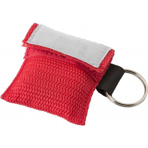 Polyester pouch with CPR mask Edward, red (Healthcare items)