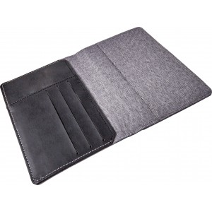 Polyester RFID (anti skimming) wallet, grey (Wallets)