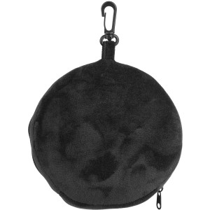 Polytester travel pillow Leontine, black (Reiseartikel)