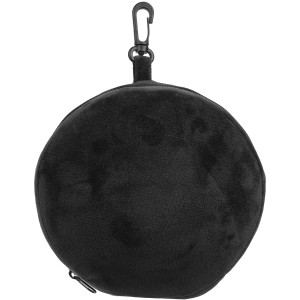 Polytester travel pillow Leontine, black (Reiseartikel)