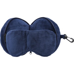 Polytester travel pillow Leontine, blue (Reiseartikel)