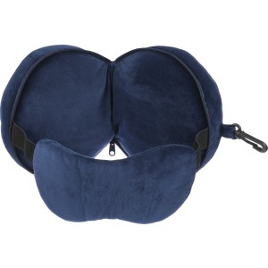 Polytester travel pillow Leontine, blue (Reiseartikel)