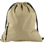 Pongee (190T) drawstring backpack Elise, khaki (9003-13)