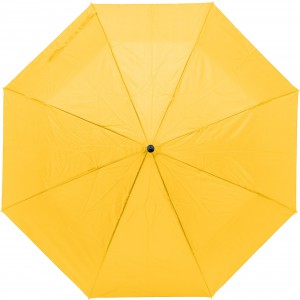 Pongee (190T) umbrella Zachary, yellow (Foldable umbrellas)