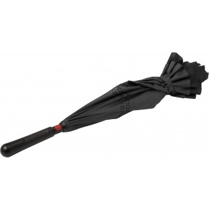 Pongee umbrella Constance, black (Umbrellas)