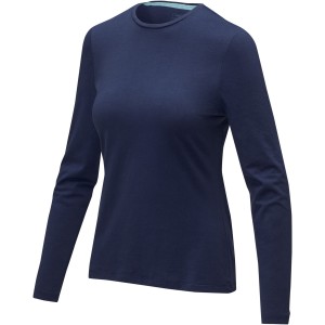 Ponoka long sleeve women's GOTS organic t-shirt, Navy (Long-sleeved shirt)