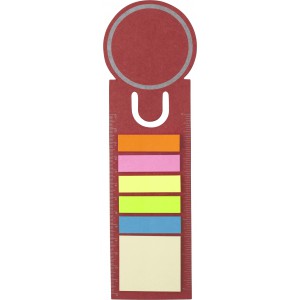 Cardboard bookmark Clay, red (Sticky notes)