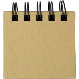 Cardboard memo folder Clemence, brown (Sticky notes)