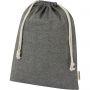 Pheebs 150 g/m2 GRS recycled cotton gift bag large 4L, Heather black