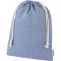 Pheebs 150 g/m2 GRS recycled cotton gift bag large 4L, Heather blue